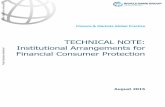 TECHNICAL NOTE: Institutional Arrangements fordocuments.worldbank.org/curated/en/939831472796983891/...Finance & Markets Global Practice TECHNICAL NOTE: Institutional Arrangements