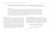Tensile Shear Strength of Laser Welded Lap JointsFig. 4 Deformation of lap joint under tensile shear load and configuration after fracture, through cross-section of joint Fig. 5 Simplified