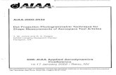 AIAA-2002-0532 Dot Projection Photogrammetric Technique for Shape Measurements … · 2013-08-30 · AIAA-2002-0532 Dot Projection Photogrammetric Technique for Shape Measurements