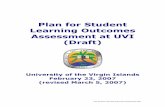Plan for Student Learning Outcomes Assessment at UVI (Draft)...UVI Student Learning Outcomes Assessment Plan Plan for Student Learning Outcomes Assessment at UVI Introduction As indicated