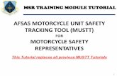 MSR TRAINING MODULE TUTORIAL · 2020-02-04 · MSR TRAINING MODULE TUTORIAL. 9. AFSAS HOMEPAGE. There are several menus that will be visible when you first long into AFSAS. As an