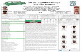 2016 LumberKings Media Notes - Minor League Baseball · 2016-05-11 · 2016 LumberKings Media Notes Game 1: RHP Zack Littell (1 ... but the relay to first from Blake ... 27 38 63