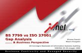 BS 7799 vs ISO 27001 Gap Analysis - AIEA...10 BS 7799-2 vs ISO 27001 Principali cambiamenti a livello di sistema – 3/4Si ribadiscono tutti i punti che sono stati oggetto di modifica:
