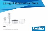 Hand Blender Set - Microsoft · 2019-03-13 · Hand Blender Set / User Manual 7 / 12 EN 2 Hand Blender Set 2.1 Overview The values which are declared in the markings affixed on your