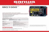 DIGITAL INSULATION TESTER MG1000 - sanwa-meter.co.jp · Distributed by A battery for monitoring has been installed prior to shipment from the factory. It may be discharged before