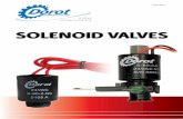 SOLENOID VALVES - Amiad · SOLENOID VALVES DOROT SOLENOID VALVE BASE 8 The DOROT solenoid valve base enables 2-way or 3-way solenoid valves be added to various control circuits. The