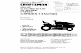 CRAFTSMAN - Sears Parts DirectOwner's Manual _'_ dr CRAFTSMAN 20.0 HP ELECTRIC START 50" MOWER 6 SPEED LIBRARY; Receivedcopied Entered LiSRcceived (NR!_9_Sf --Scan,_cd GARDEN TRACTOR