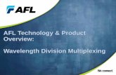 AFL Technology & Product Overview: Wavelength Division … WDM General... · 2013-05-29 · AFL COMPANY CONFIDENTIAL WDM stands for “Wavelength Division Multiplexing” Wavelength