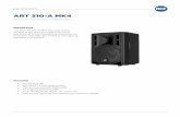 ART 310-A MK4 - 音響特機株式会社 · 2018-04-18 · ART 310-A MK4 ACTIVE TWO-WAY SPEAKER DESCRIPTION The RCF Art 310-A MK4 two-way active speaker is the optimum choice for