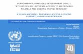 “BY 2030 ENSURE UNIVERSAL ACCESS TO AFFORDABLE, … · 2016-10-04 · UN Economic And Social Commission For Western Asia Accelerating Progress toward SDG 7: UN System Contribution