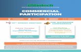 International Society for BioProcess Technology COMMERCIAL ... · Technology Workshop This is a 30 minute time slot in the program within which the presenter can demonstrate products