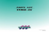 PARTS LIST TFMX-IIC · 6 tajima brand name plate 030710110000 7 cover :right-side box 030430760000 8 cover :left-side box 030430770000 9 stand front face cover :l :360p 03041021l010