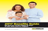 2017 Benefits Guide · 2016-12-20 · 4 Better Life Wellness Program The Better Life Wellness Program offers ways for you to lead a healthy lifestyle and save on medical premiums