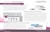 Ingentis org.manager - Product brochure - SAP HCM Connectivity · 2020-02-04 · SAP ® HCM Connectivity ... With SAP HR Renewal a new design and state-of-the-art technology has been