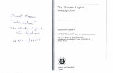 The Shorter Logical m* - University College Dublin Introduction Shorter Logical...The Shorter Logical Investigations is a selection of the key sections of Edmund Husserl's two-volume