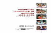Worldwide prevalence of anaemia...Worldwide prevalence of anaemia 1993–2005 who Global database on anaemia Editors Bruno de Benoist world health organization Geneva, switzerland
