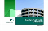 Barclays Real Estate Conference · 2018-09-28 · Prologis.