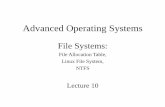 Advanced Operating Systems - DR Masood Niazimniazi.ir/upload/lessons/pdf/1481028345_AOS10-FAT Linux...Disk Partitions • The user creates partitions (logical drives or volumes) –Creates