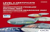 LEVEL 3 CERTIFICATE - OCR...Level 3 Certificate in Quantitative Problem Solving (MEI) Topic Exploration Pack Level 3 Certificate in Quantitative Reasoning (MEI) December 2015 3 This