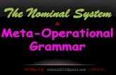 in Meta-Operational Grammar€¦ · especially Meta-Operational Grammar ... The Invariant Value in Linguistic Analysis ... Utterance but no Sentences Surface Linear Order and Systemic