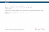 Bac-to Bac TOPO Cloning Kit - Thermo Fisher Scientific · 2018-04-26 · For Research Use Only. Not for use in diagnostic procedures. Bac-to-Bac™ TOPO™ Cloning Kit USER GUIDE