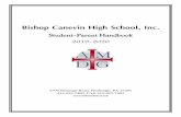 Bishop Canevin High School, Inc. · 2019-11-23 · Bishop Canevin High School Student –Parent Handbook 2 Bishop Canevin High School is named for Archbishop John Francis Regis Canevin,