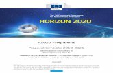 H2020 Programme Proposal template 2018-2020 · 2019-07-05 · Proposal Submission Forms H2020-CP-LS-IA ver 1.01 20190701 Page 1 of 14 Last saved 02/07/2019 10:13 Table of contents