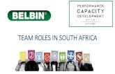 TEAM ROLES IN SOUTH AFRICA - Teamrol Academie · TEAM ROLES IN SOUTH AFRICA . BELBIN TEAM ROLE BEHAVIOUR IN SOUTH AFRICA •Each country has unique challenges and opportunities •SA’s