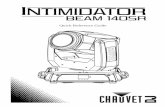 Quick Reference Guide - CHAUVET DJ...3 EN QUICK REFERENCE GUIDE Intimidator Beam 140SR QRG Rev. 6 Control Panel Description Menu Map BUTTON FUNCTION  Exits from the current