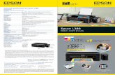 L380 Ingles · Epson Genuine Ink Tank System Ultra low printing cost Easy tank re˜ll Epson L380 PRINTDepth of color I COPY I SCAN Technical speci˜cations for Epson L380 The availability