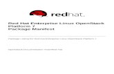 Red Hat Enterprise Linux OpenStack Platform 7 Package Manifest · 2017-02-17 · Red Hat Enterprise Linux OpenStack Platform 7 Package Manifest Package Listing for Red Hat Enterprise