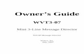 Owner’s Guide · Revised 7/11/2007 Owner’s Guide: WVT3-07 6/51 P/N: 106945-306 E Wanco, Inc. 3. Towing 3.1 Safety Precautions • Keep hands and equipment clear of pinch points