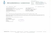  · BEARDSELL LIMITED 1 CONTENTS Notice to Shareholders Report of Directors Auditors Report Balance Sheet Statement of Profit and Loss Cash Flow Statement Notes ...