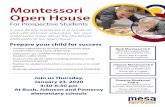 Montessori Open House - Mesa Public Schools...Montessori Para Estudiantes Potenciales Prepare a su hijo para el éxito • Bloques ininterrumpidos de trabajo promueven una profunda