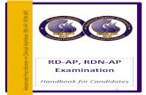 RD-AP, RDN-AP Examination · so that it can provide a quality certification—one that highlights the RD-AP, RDN-AP as a certified expert in advanced clinical nutrition practice.