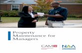 Property Maintenance for Managers · Certified Apartment Manager SM Facilitator Guide Property Maintenance for Managers Types of Maintenance Types of Maintenance . You will oversee