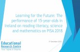 Learning for the Future: The performance of 15-year-olds ... · PISA 2018 –Introduction (1) 79 countries, and almost 600,000 students participated In Ireland, 5,577 students in