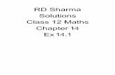 RD Sharma Solutions Class 12 Maths Chapter 14 Ex 14 · RD Sharma Solutions Class 12 Maths Chapter 14 Ex 14.1. Differentials Errors and Approximation Ex 14.1 Q1 Differentials Errors
