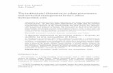 The institutional dimension to urban governance and ... · The institutional dimension to urban governance and territorial management in the Lisbon metropolitan area Approaches to