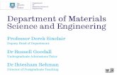 Department Of Materials Science & Engineering …/file/...• MSc Nuclear Science and Technology • MSc Nanomaterials and Materials Science (*) (*) ≡ common core modules in semester