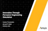 Innovation Through Pervasive Engineering Simulation · Ansys is the simulation market leader The simulation market is strong and growing Our strategy capitalizes on this growing market