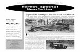 Hornet Special Newsletter · 2017-09-22 · lec Sturgess has wasted no time starting on his 14hp two-seater. The chassis has undergone some “improvements”, Land Rover brake wheel