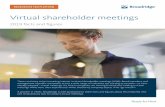 2019 facts and figures - Broadridge Financial …...Virtual shareholder meetings 2019 facts and figures BROADRIDGE VSM PLATFORM There continues to be increasing interest in virtual