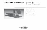 Zenith Pumps B-9000 Gear Pumps · 2020-02-24 · 3 Design Zenith’s B-9000 Series precision meter- ing pumps utilize a rotary external spur gear which dispenses an exact volume of