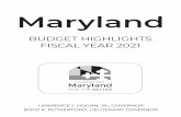 FY 2021 Maryland State Budget Highlights · Our proposed budget includes $80 million to fnally make this transformative project, which will break a coast-wide bottleneck and create