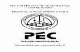 PEC UNIVERSITY OF TECHNOLOGY, CHANDIGARH TRAINING ... · PEC UNIVERSITY OF TECHNOLOGY, CHANDIGARH TRAINING & PLACEMENT OFFICE ... This year is going to be more crucial due to increase