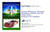 Energy Efficiency, Demand Response, PHEVs and the Smart ...mydocs.epri.com/docs/SummerSeminar10/Presentations/... · • Peak load in megawatts 144,644 • MWs of generating capacity