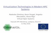 Virtualization Technologies In Modern HPC Systemsexanode.eu/wp-content/uploads/2019/06/VOSYS_Virtualization... · Virtualization Technologies In Modern HPC Systems Radoslav Dimitrov,