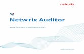 Netwrix Auditor Datasheet · 01 Product Overview Netwrix Auditor is an agentless data security platform that empowers organizations to accurately identify sensitive, regulated and