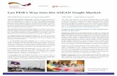Lao PDR’s Way into the ASEAN Single Market€¦ · Lao PDR’s Way into the ASEAN Single Market The ASEAN Economic Community (AEC) ... and industrial products, followed by electricity,
